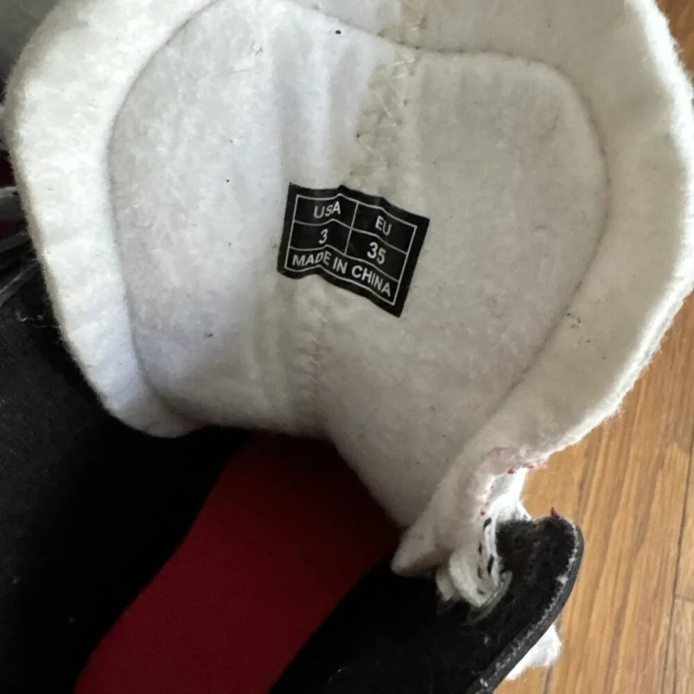 CCM Kids Black and White Ice Skates